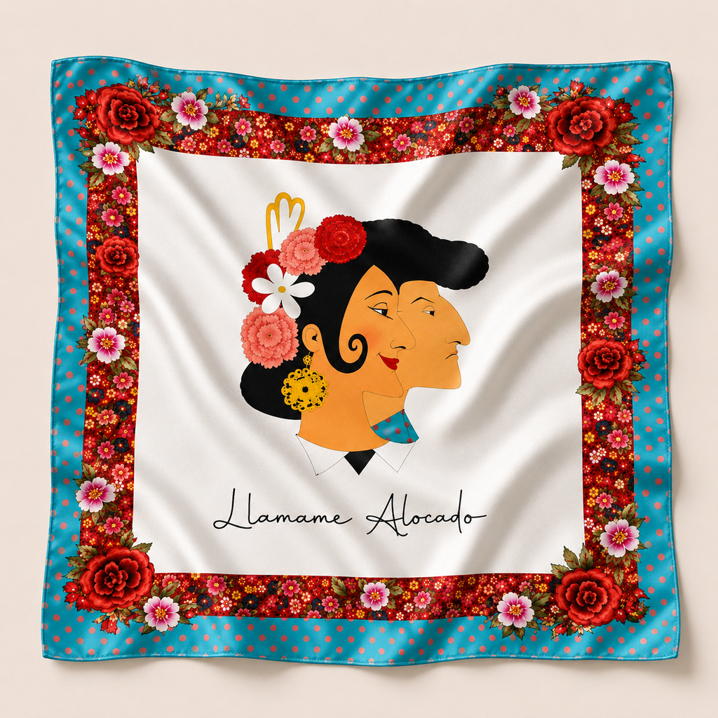 Pañuelo Alocado Manoletina semiseda estampado taurino Sin Vergüenza Brand