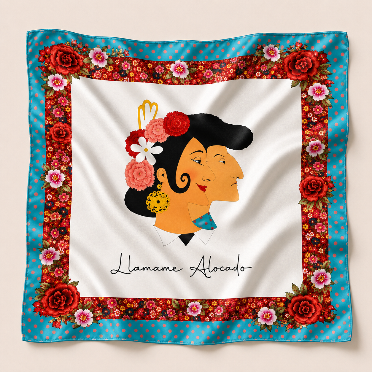 Pañuelo Alocado Manoletina semiseda estampado taurino Sin Vergüenza Brand