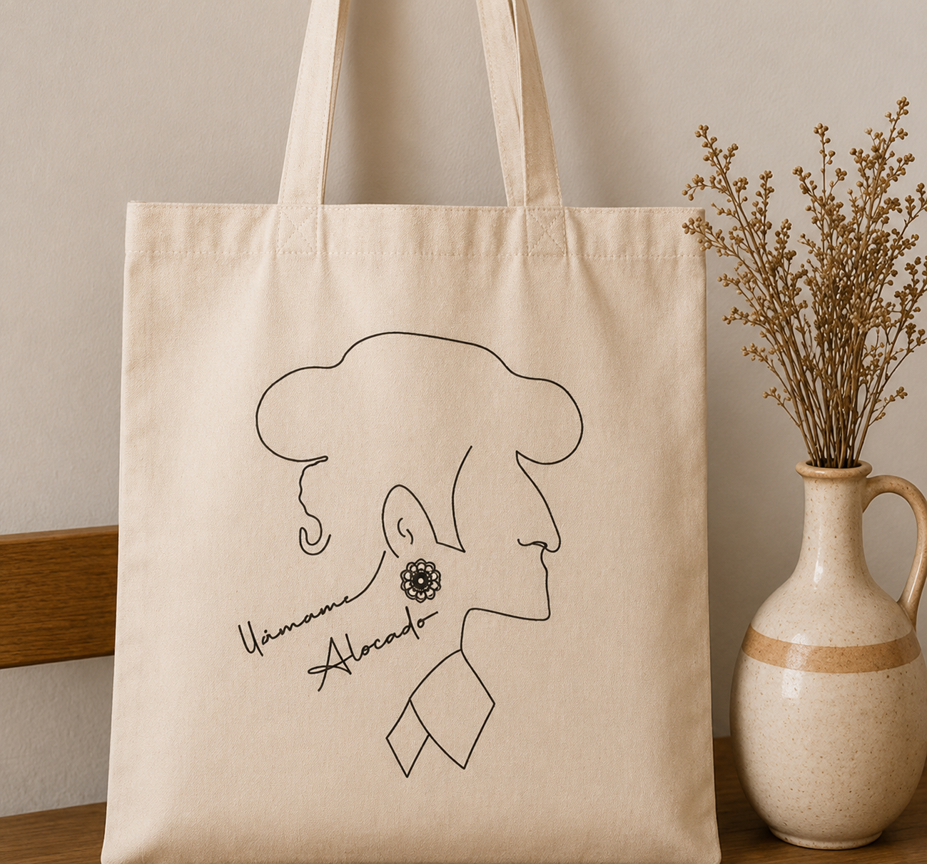 Tote Bag Taurino Alocado Silueta Torero